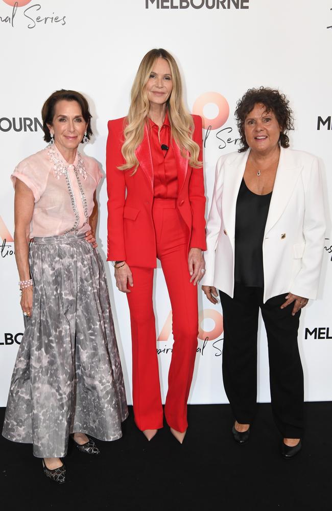 Jayne Hrdlicka, Elle Macpherson and Evonne Goolagong Cawley. Picture: Getty