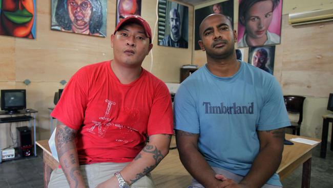 Andrew Chan and Myuran Sukumaran in Kerobokan jail in Bali. Picture: Lukman S. Bintoro