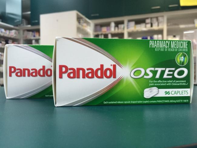 Boxes of Panadol Osteo on a pharmacy counter. Picture: Supplied