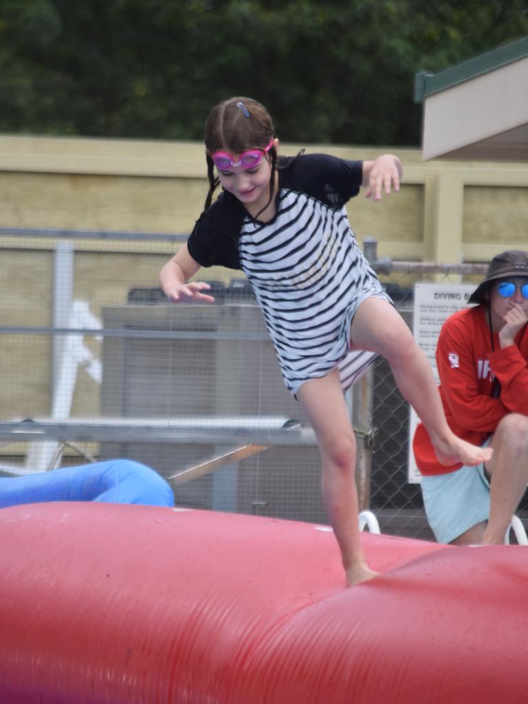 PARTY TIME: There were plenty of splatters and splashes at Dalby's pool party on Saturday.