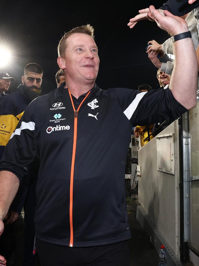 Voss after the Blues’ win over the Pies in round 20. Picture: Michael Klein