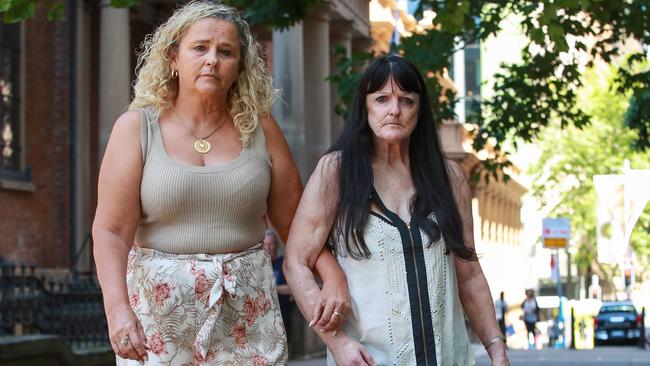 Jack Mulligan’s aunt Carolyn Holder and mother Karen Mulligan, at the NSW Supreme Court. Picture:Justin Lloyd.