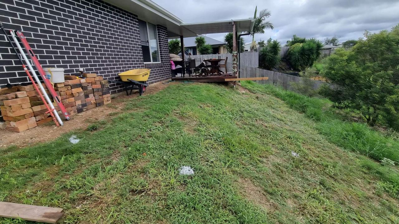 This steep backyard was part of why the State Government backed out of the contract.