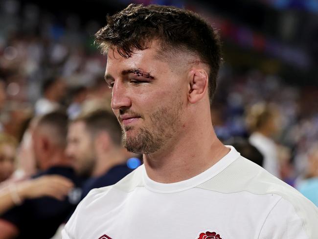 MARSEILLE, FRANCE - SEPTEMBER 09: Tom Curry of England at full-time following the Rugby World Cup France 2023 match between England and Argentina at Stade Velodrome on September 09, 2023 in Marseille, France. (Photo by David Rogers/Getty Images)