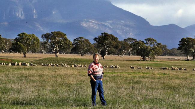 Fair spread: Rob Cooper at Hassad’s Barton Station near Moyston in western Victoria.