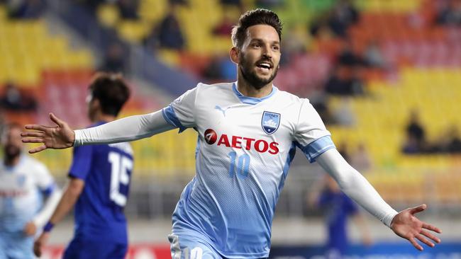 Sydney FC’s Milos Ninkovic. The Sky Blues have not scored a goal in their last 270 minutes of football. Picture: Getty Images