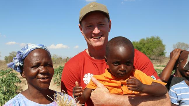 Michael Maguire in Zimbabwe with Caritas Australia