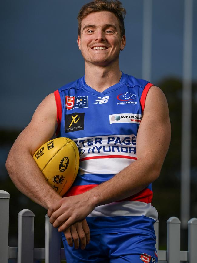 Harry Grant at Elizabeth Oval. Picture: Naomi Jellicoe