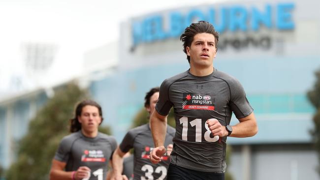 Fraser Rosman at the AFL national draft combine. Pic: Melbourne FC