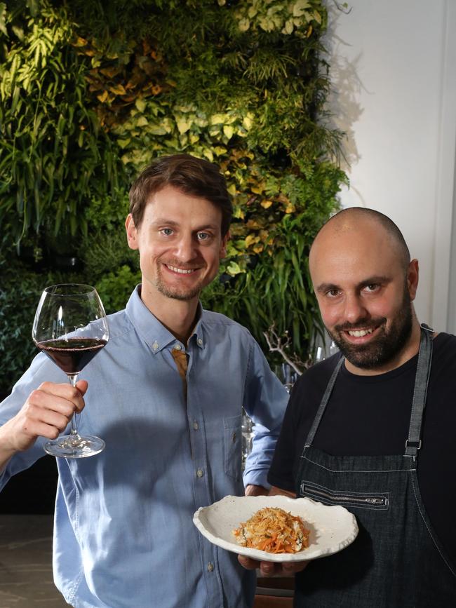 Salvatore Montella and chef Paolo Masciopinto at their new Brighton restaurant, Aromi. Picture: Stuart Milligan