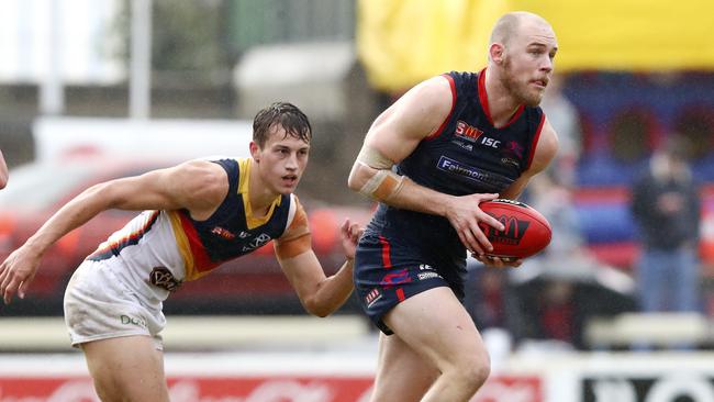 Terlich in action against the Crows in the SANFL. Picture: Sarah Reed