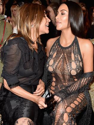 Sweetie, dah-ling, air kisses with Carine Roitfeld. Picture: Pascal Le Segretain/Getty Images