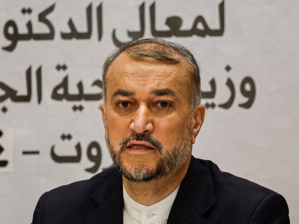 Iranian Foreign Minister Hossein Amir-Abdollahian has sent a chilling warning to Israel. Picture: AFP