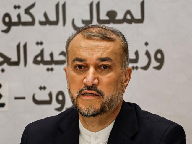 Iranian Foreign Minister Hossein Amir-Abdollahian has sent a chilling warning to Israel. Picture: AFP