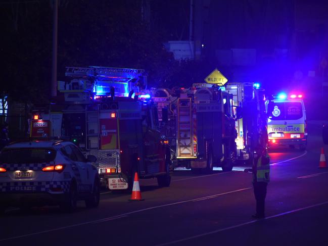 QFES night generic. QFES lights. Police lights. Police emergency. QFES generic. Picture: Matthew Forrest