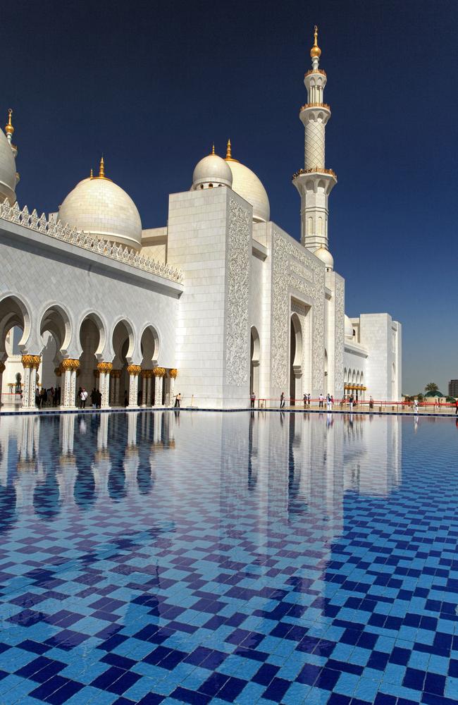 The incredible Sheikh Zayed Mosque is a blend of unique architecture.