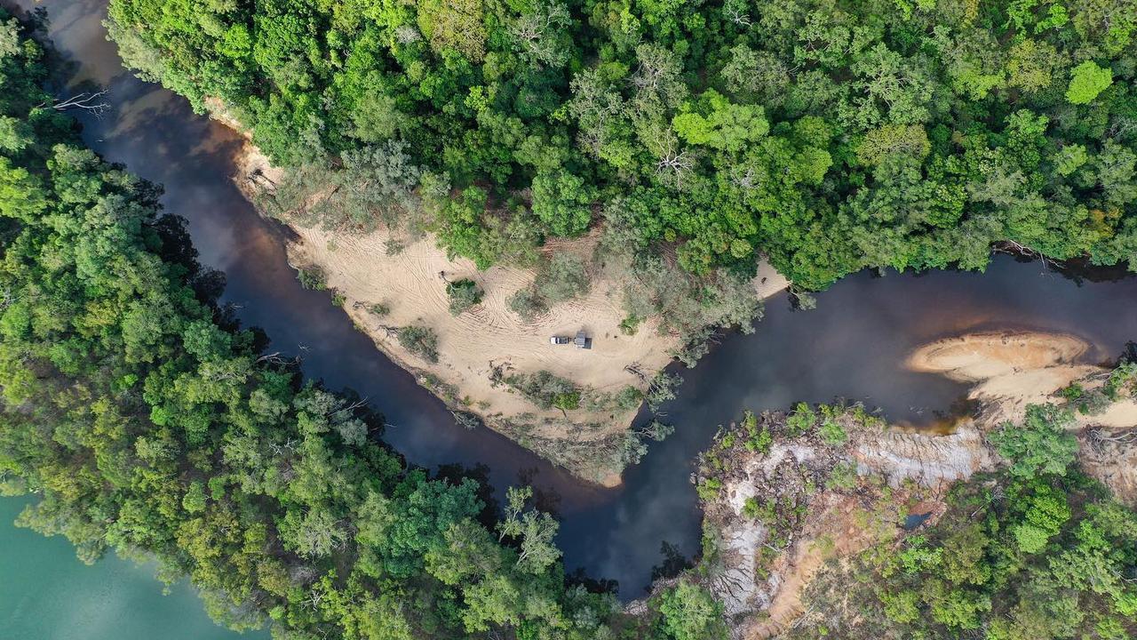 An aerial view of the search area