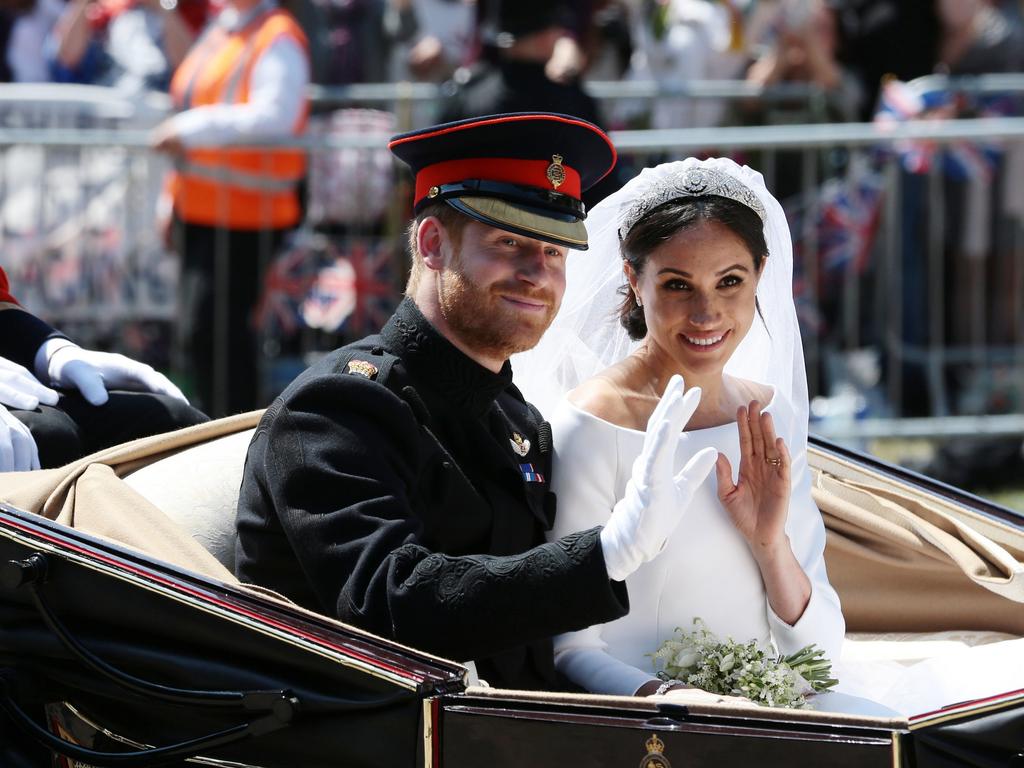 The couple on their wedding day in 2018. Picture: Getty Images