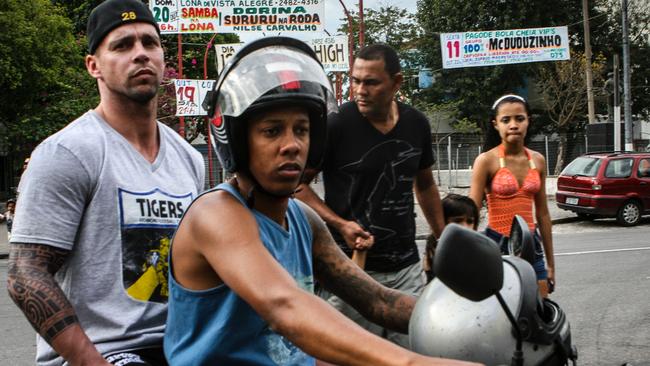 Jake King gets a lift in Rio. Picture: Lincoln Cleak