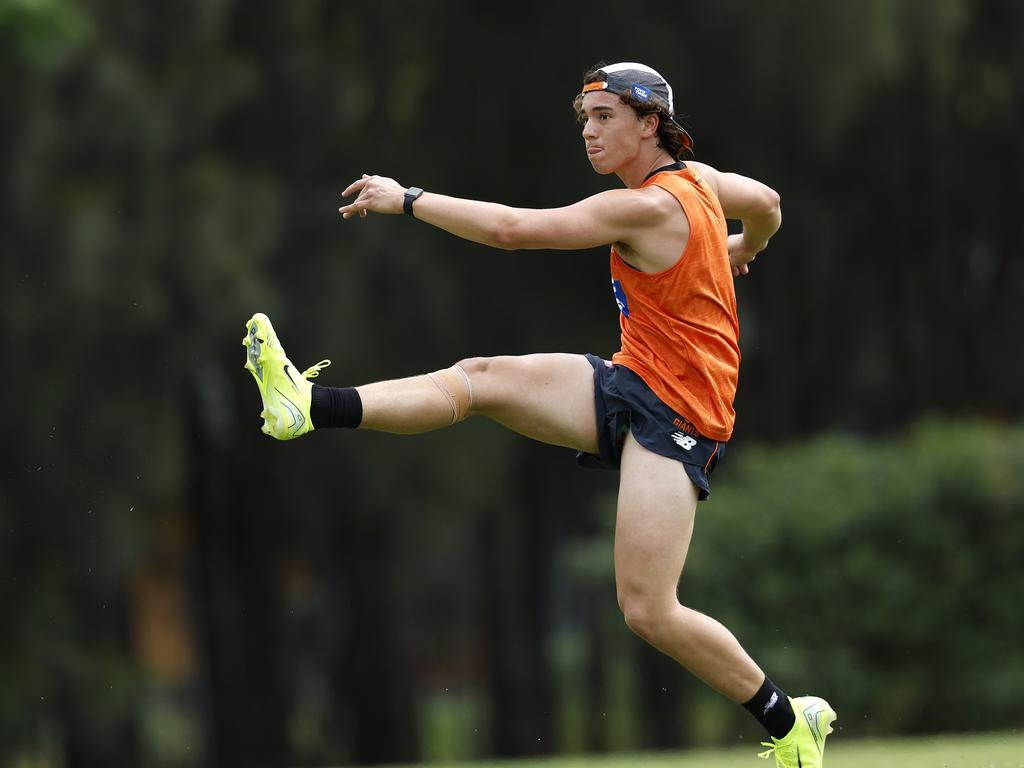 Oliver Hannaford taking part in GWS pre-season.