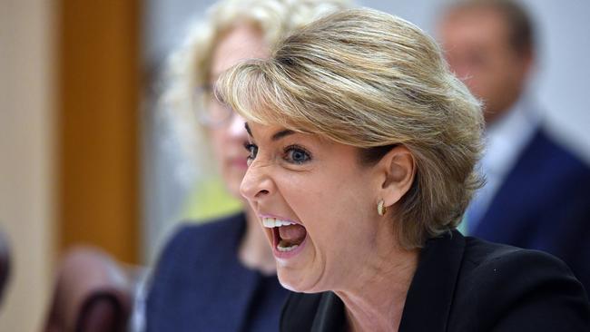 Michaelia Cash in Senate estimates yesterday. Picture: AAP