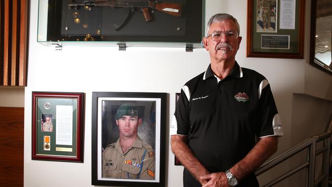 Doug Baird, father of VC recipient Corporal Cameron Baird, will toss the coin before the Anzac Day clash. Picture: David Clark