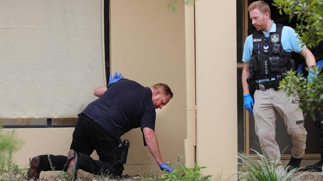 Police at an Upper Coomera crime scene. Picture Glenn Hampson.