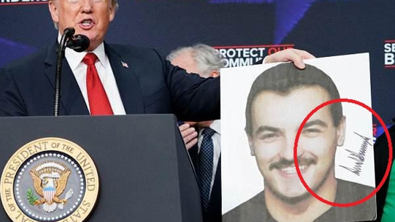 Donald Trump Autographs Photos Of ‘Angel Family’ Murder Victims | News ...