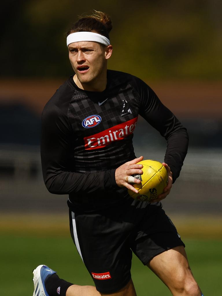 Darcy Moore was back on the track. Picture: Daniel Pockett/Getty Images