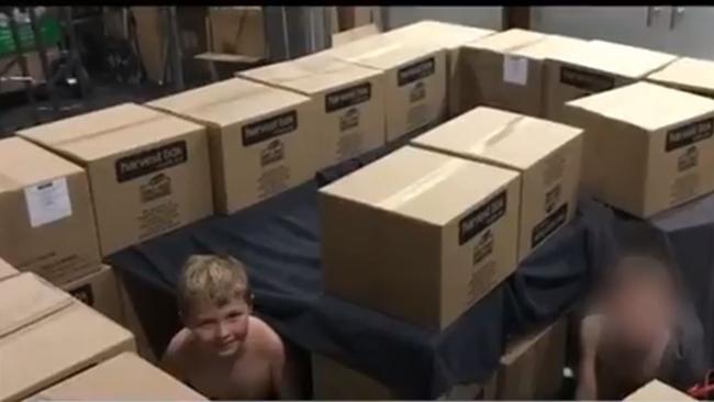 9-year-old Jake and two other minors were left to sleep in a Melbourne airport lounge storeroom. Picture: screenshot from Sunrise Twitter