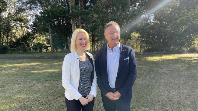 Former Coffs Harbour City Council general manager Natalia Cowley and former mayor Paul Amos. Picture: Chris Knight