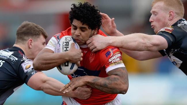 Australian player Albert Kelly playing for Hull KR in Super League.