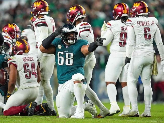 Australian Jordan Mailata and the Philadelphia Eagles are rumoured to also be involved. Picture: AFP