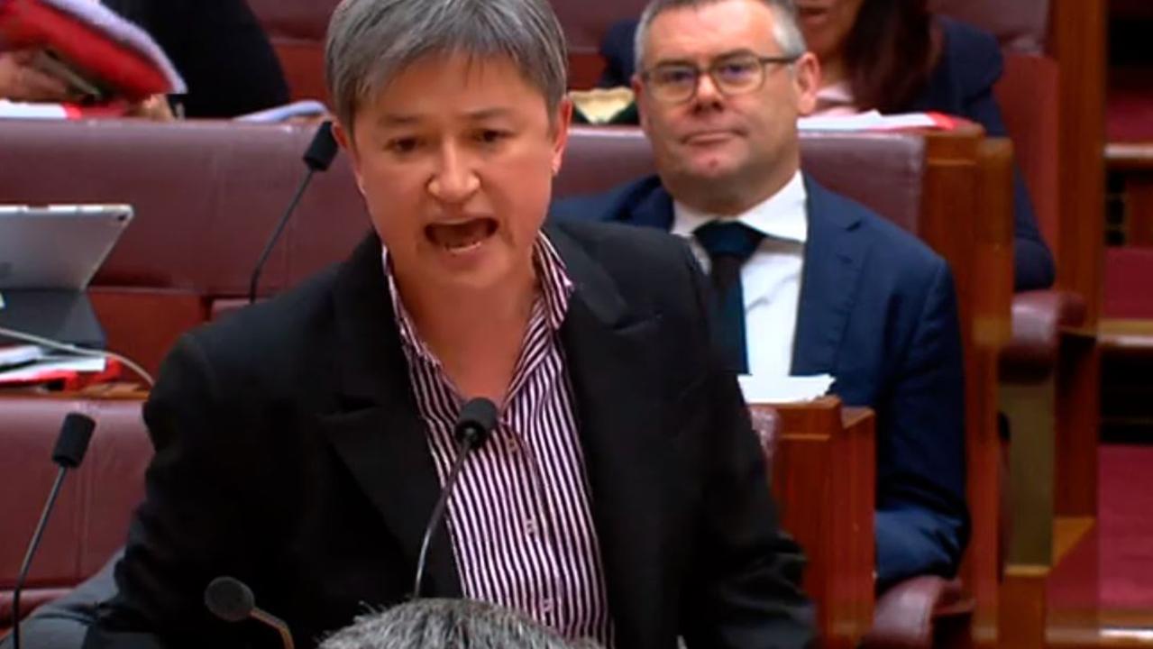 Penny Wong in the Senate just now.