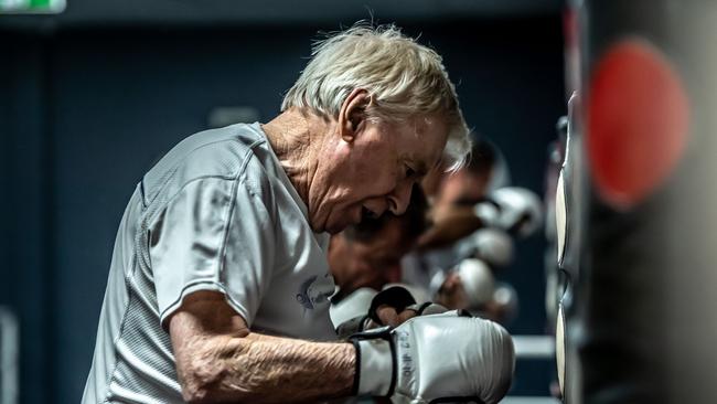 Veteran Rat John Heffernan works out. Picture: Monique Harmer.