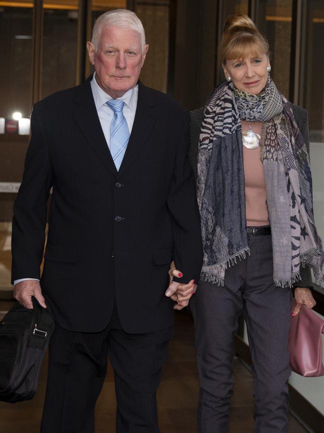 Parents Len and Sue Roberts-Smith leave Federal court on Thursday. Picture: Nikki Short