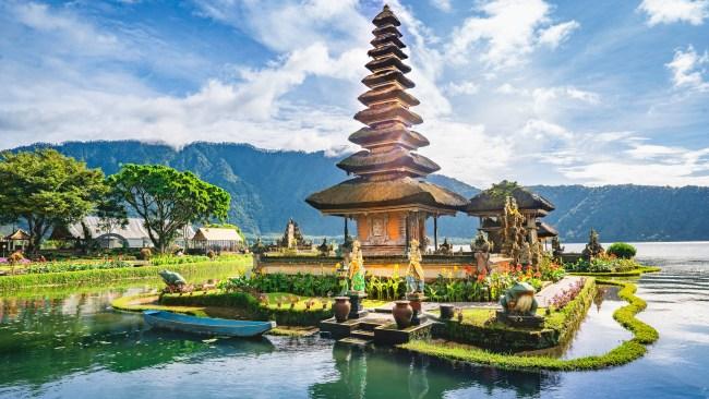 Take a boat to Ulun Danu Beratan TempleOf all the temples in Bali, we reckon Ulun Danu Beratan is the most romantic. Dedicated to the goddess Dewi Danu it sits on the shores of Lake Bratan in the centre of the island and features decorative gates, open courtyards and pagoda-style temples that spear the sky.Traditional fishing boats can be hired for a journey around the lake.Short on time? This Northern Charm tour takes you to all the beautiful spots, including Lake Bratan, Handara Gate and the Bali Swing.Book here