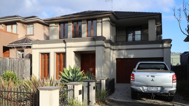 The Kew home where lawyer John Voitin was shot. Picture: Alex Coppel.