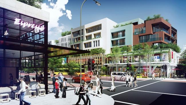 An artist's impression of what Brookvale town centre would look like under Northern Beaches Council's proposed Brookvale Structure Plan. Picture: Northern Beaches Council