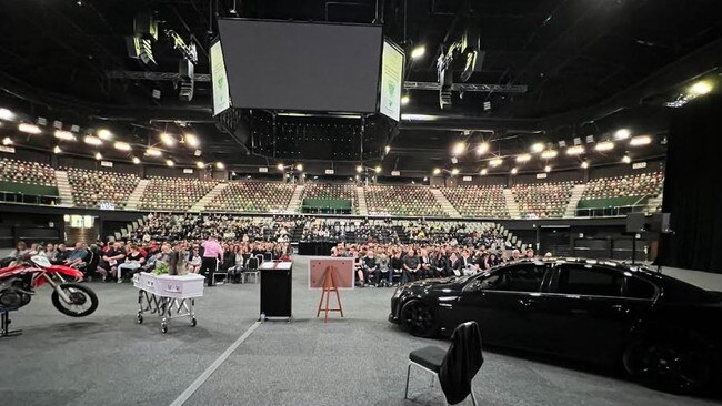 Logan Braunack’s funeral at MyState Bank Arena