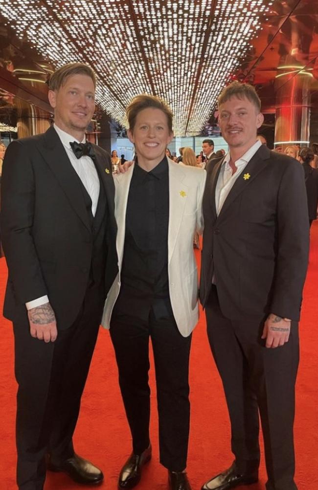 Rob Farnham, Poppy Stockell and James Farnham at the 2024 Logie Awards in Sydney. Picture: Instagram