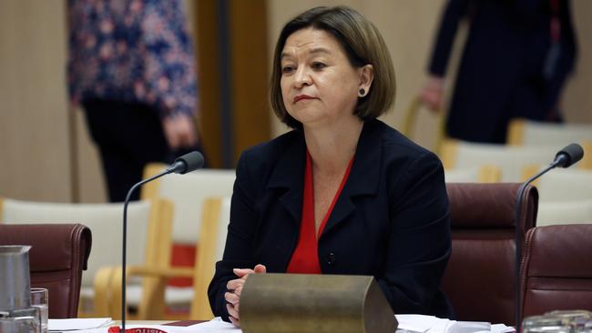 Former ABC managing director Michelle Guthrie at the Senate inquiry. Picture: Gary Ramage