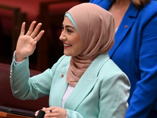 CANBERRA, AUSTRALIA - NewsWire Photos September 06, 2022: Senator Fatima Payman gives her first speech in the Senate at Parliament House in Canberra. Picture: NCA NewsWire / Martin Ollman