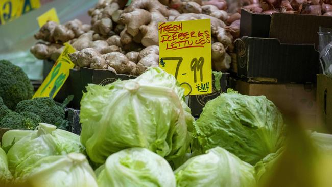 Lettuce shortages caused by recent flooding events on the east coast have resulted in a massive price hike in lettuce. Picture: NCA NewsWire / Naomi Jellicoe