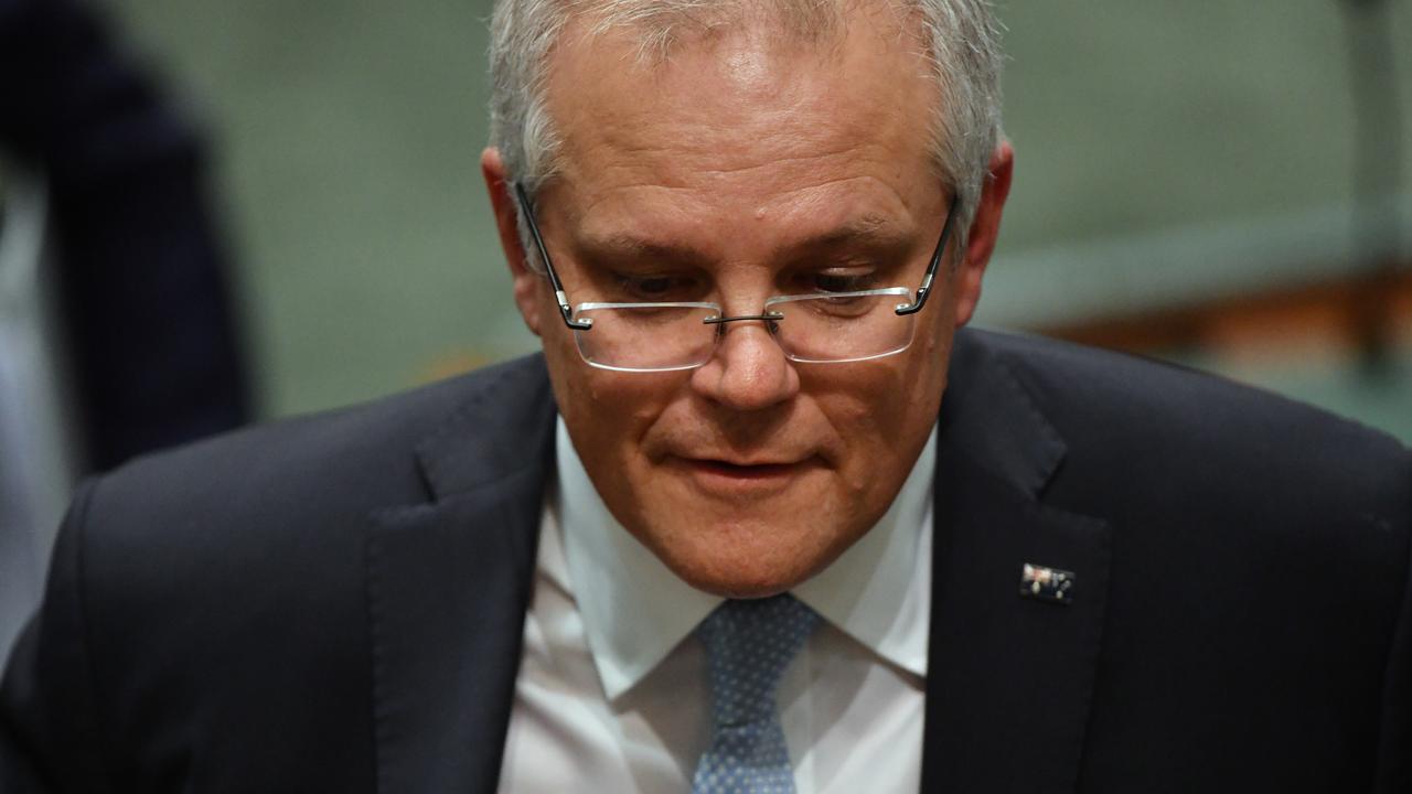 Prime Minister Scott Morrison spoke at CEDA’s State of the Nation conference today. Picture: Mick Tsikas/AAP