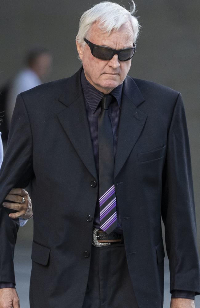 Malcolm Stewart leaves the Supreme Court during his ex-wife Theresa Dalton’s first trial in 2019. Picture: AAP Image/Glenn Hunt