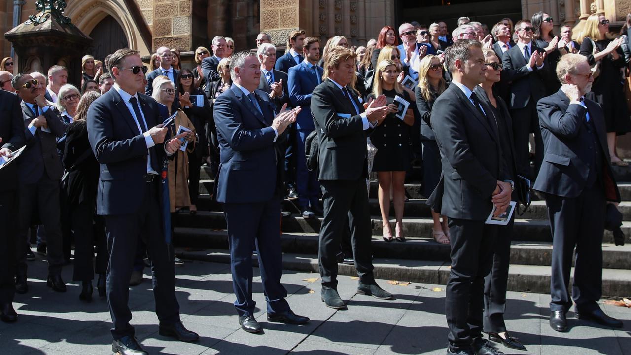 Eddie McGuire was among the famous faces at the funeral. Picture: NCA NewsWire / Justin Lloyd