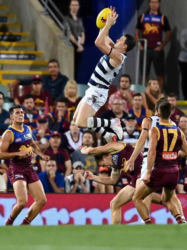 Patrick Dangerfield flies high against Brisbane