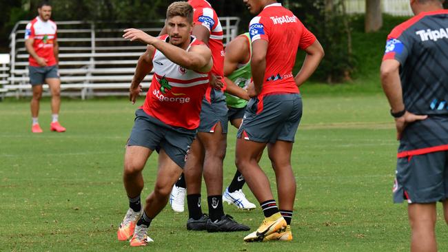 St George Illawarra star Zac Lomax at Dragons training. Credit: Dragons Digital