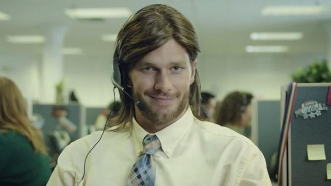 Brady pulling off the mullet look.